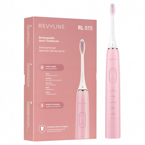 Электрическая звуковая зубная щетка Revyline RL 015 Pink